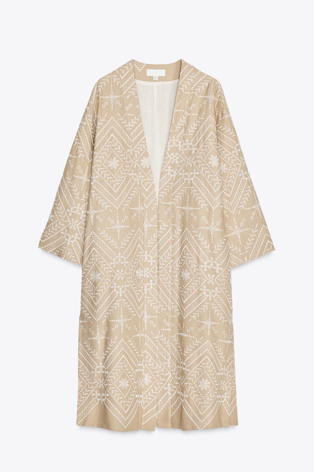 Kimono Lin brodé -Zara