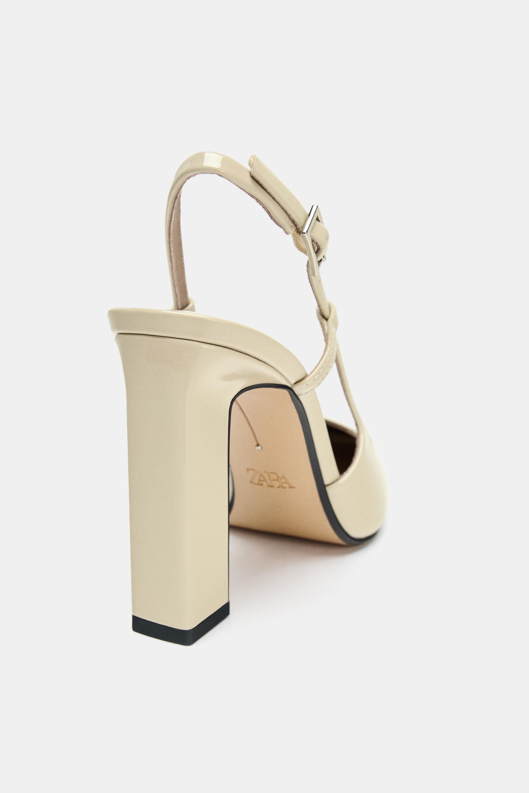 Chaussures talon blanc-Zara