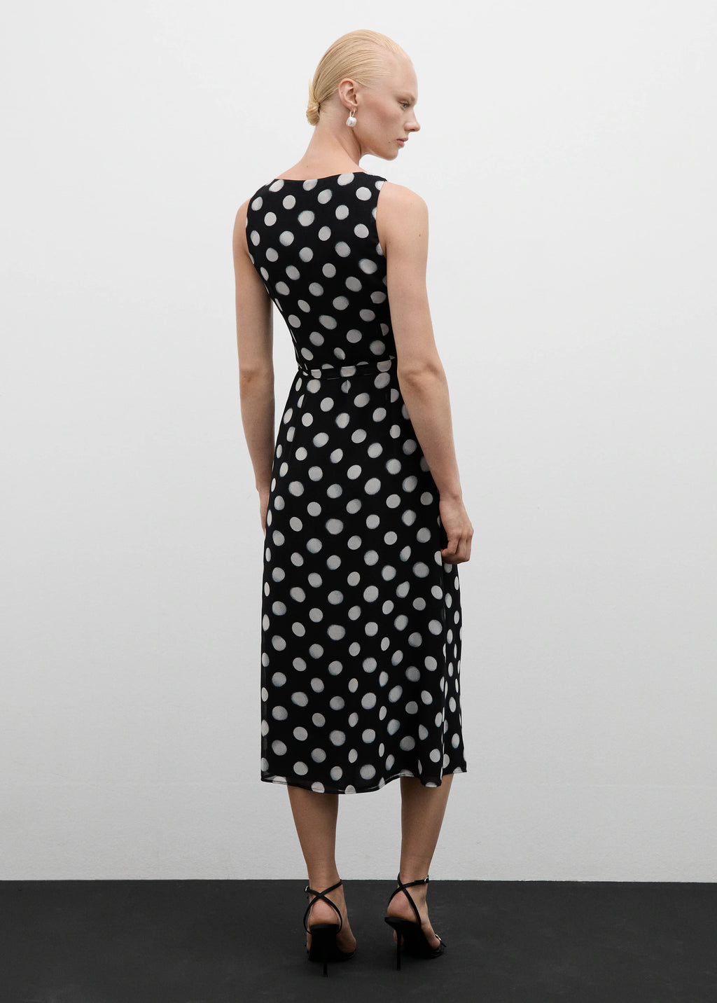 ROBE CACHE-CŒUR POIS -Mango