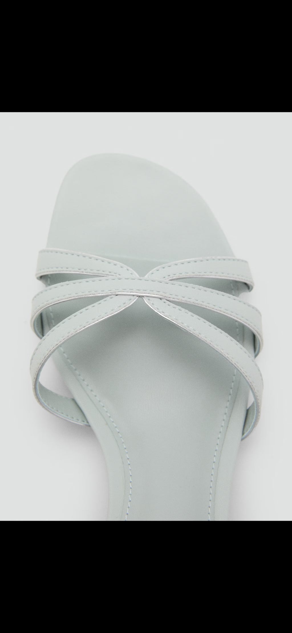SANDALES MNG LANIÈRES TALON KITTEN HEEL