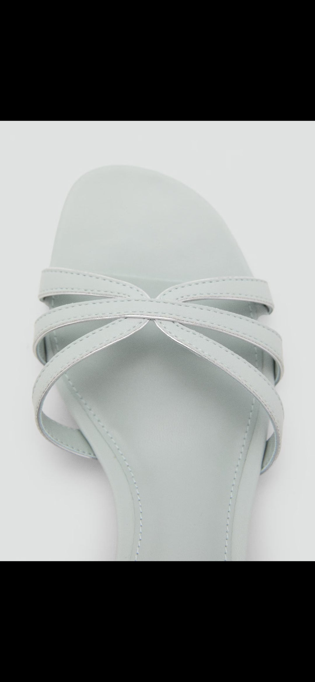 SANDALES MNG LANIÈRES TALON KITTEN HEEL