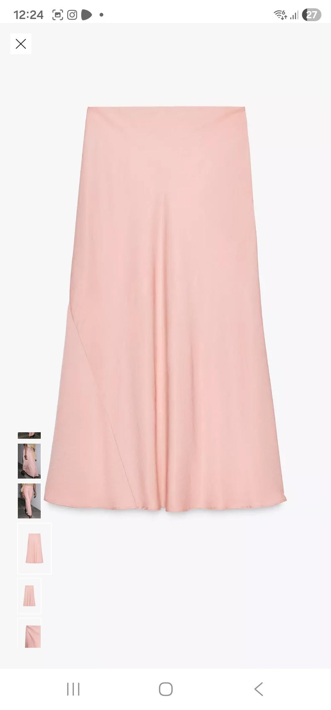 Jupe longue satiné - zara