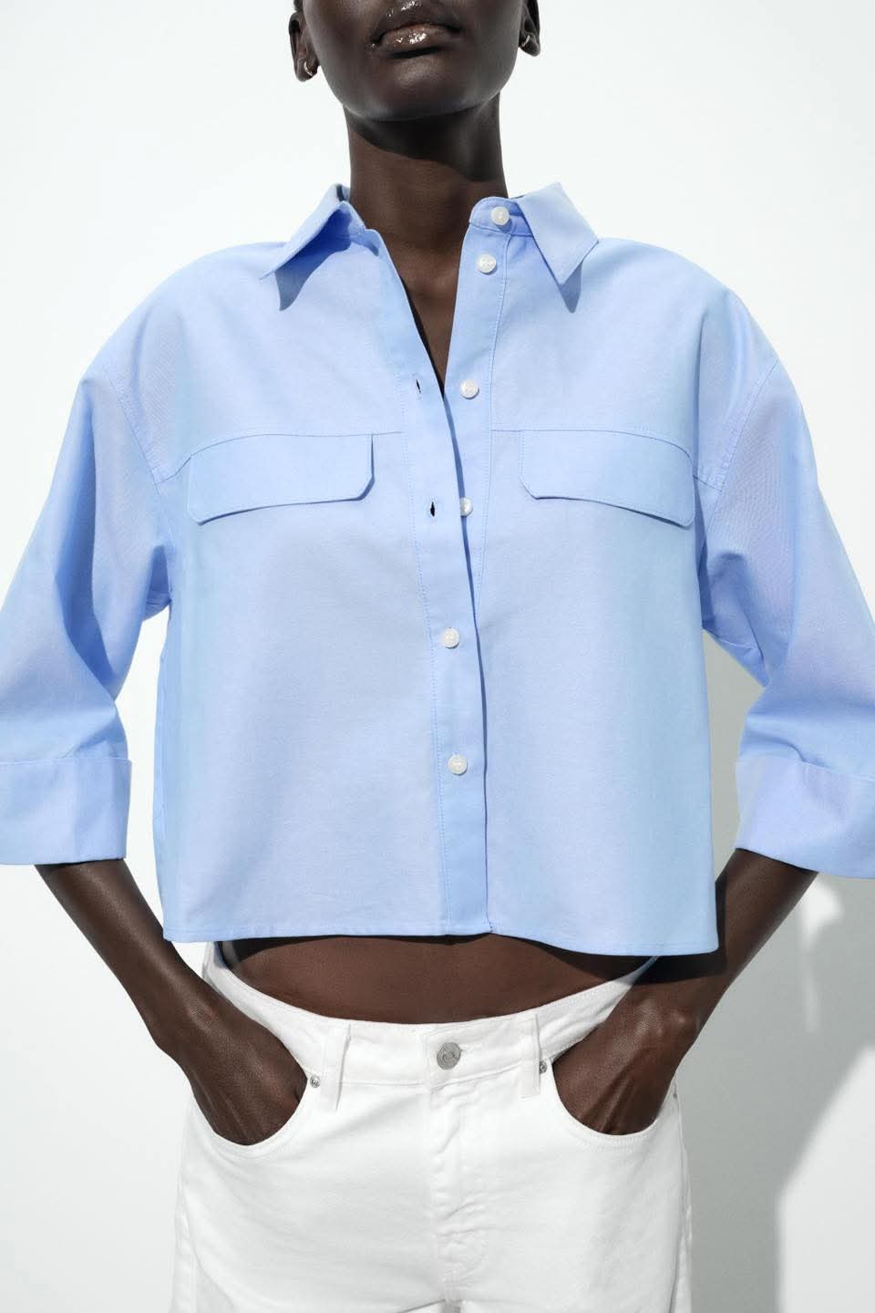 Chemise Courte Oversize ZARA