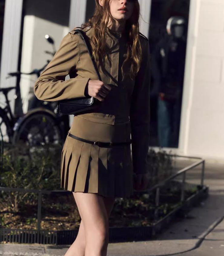 ZARA - Blouson - coton-kaki