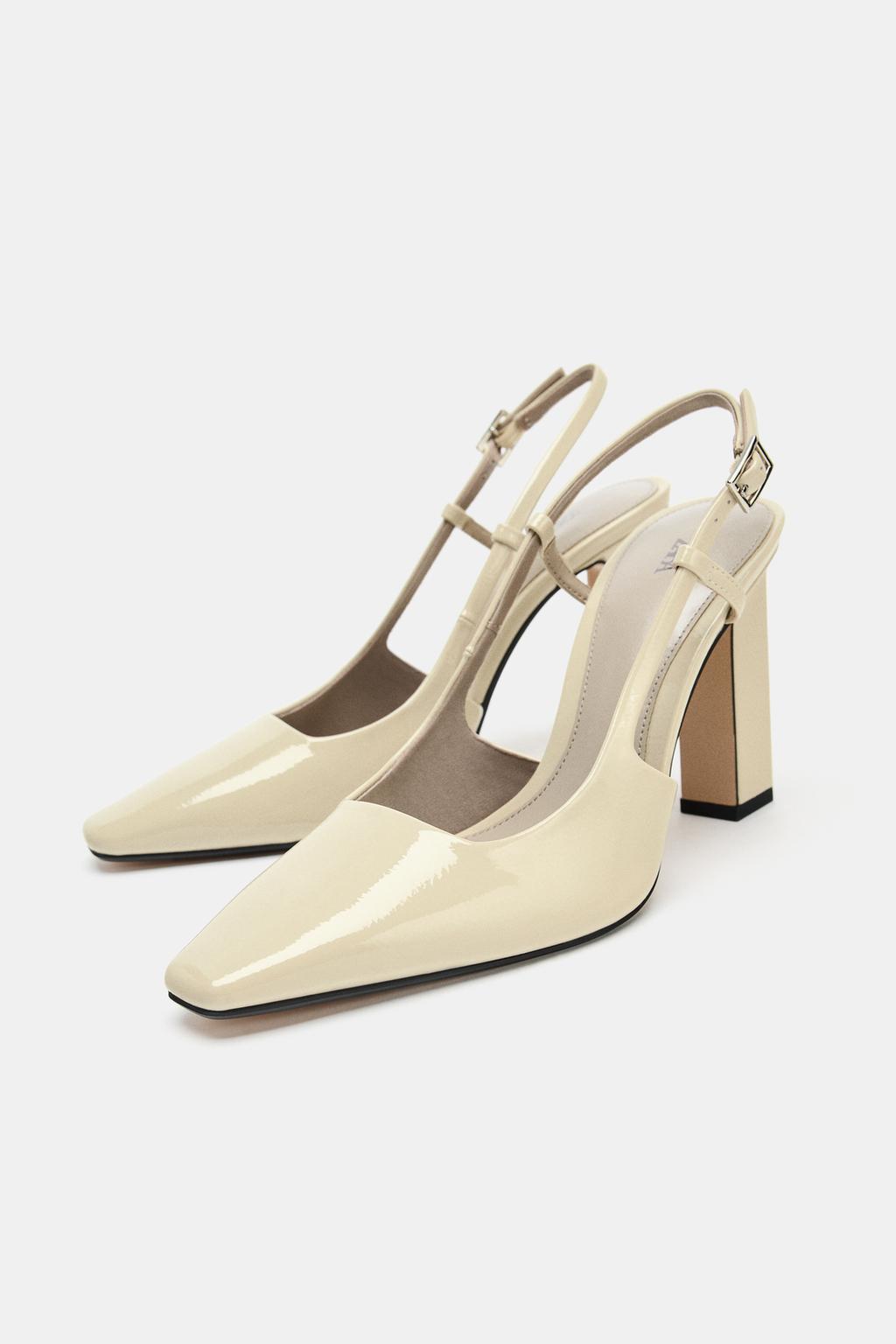 Chaussures talon blanc-Zara