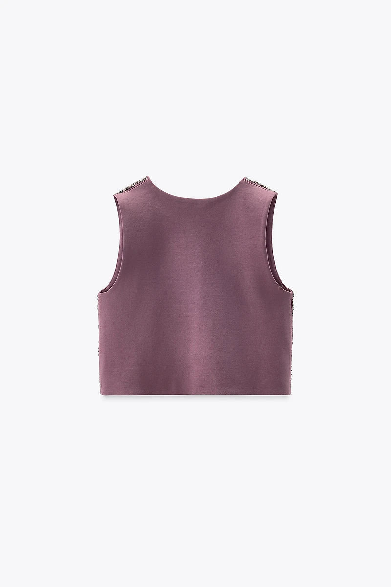 Gilet perlé