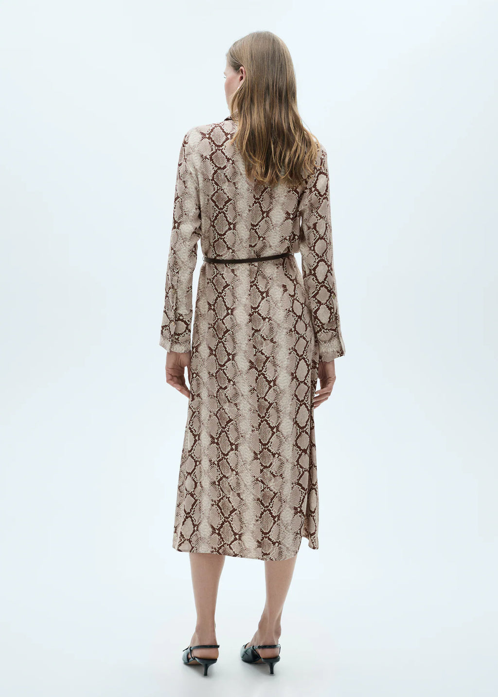 Robe chemisier en imprimé serpent-Mango
