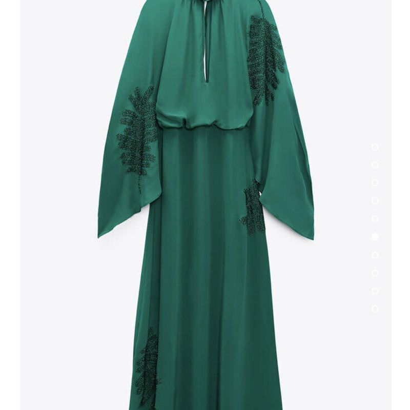 robe longue verte ZARA