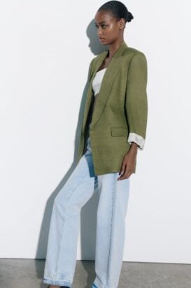 ZARA - Blazer - imprimé

- kaki foncé