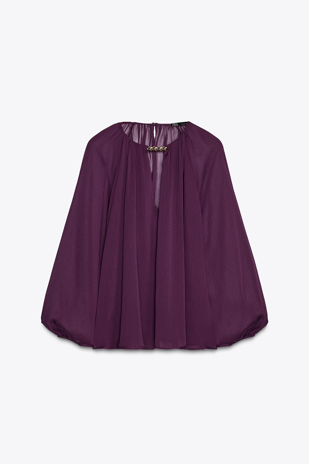 Blouse semi transparente -Zara
