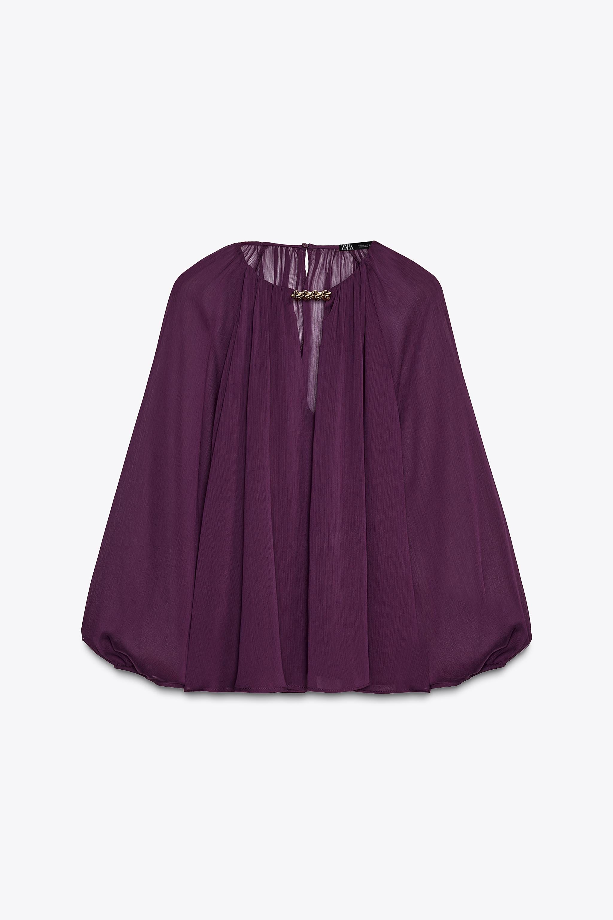 Blouse semi transparente -Zara
