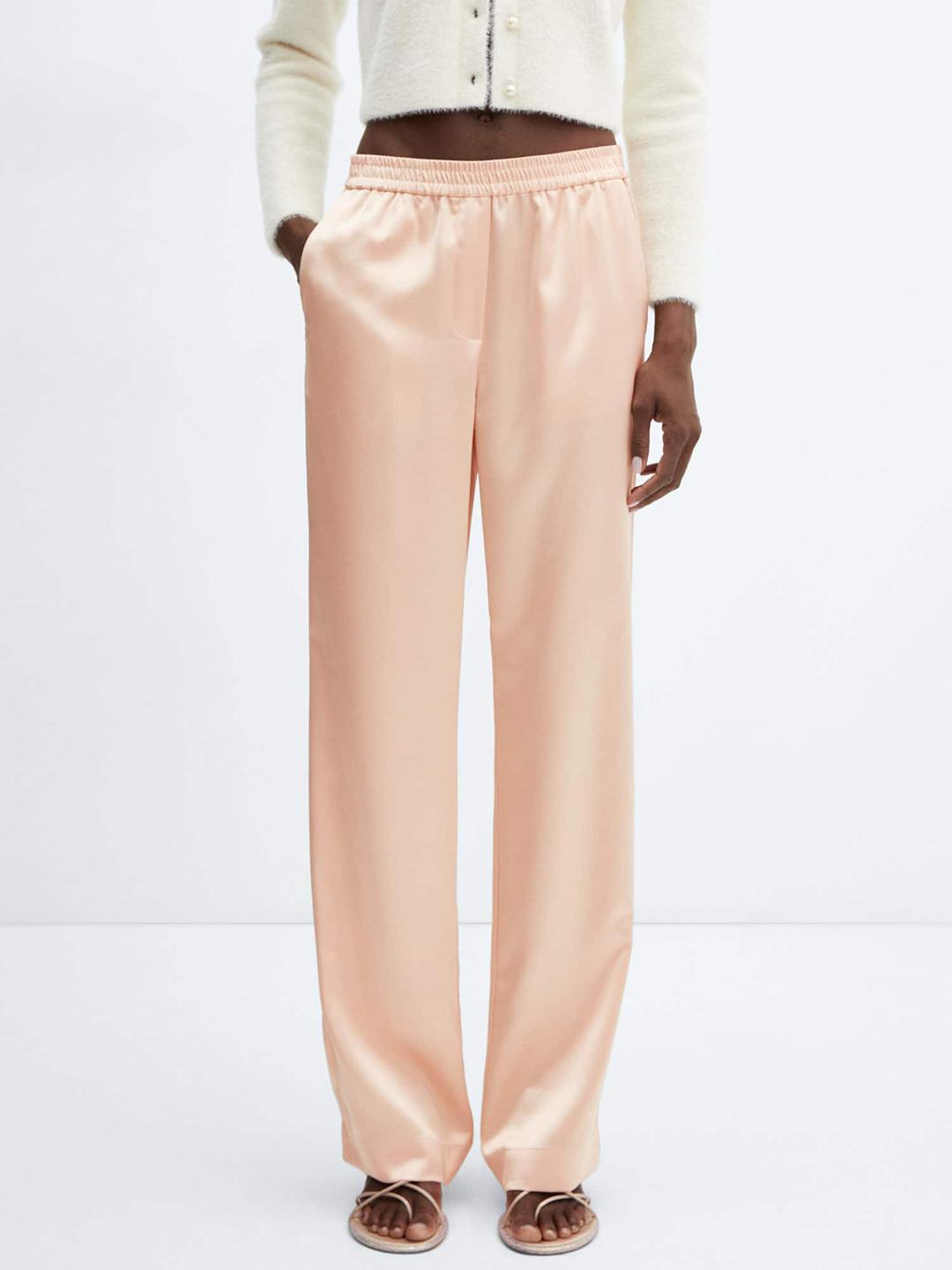 Pantalon droit satiné