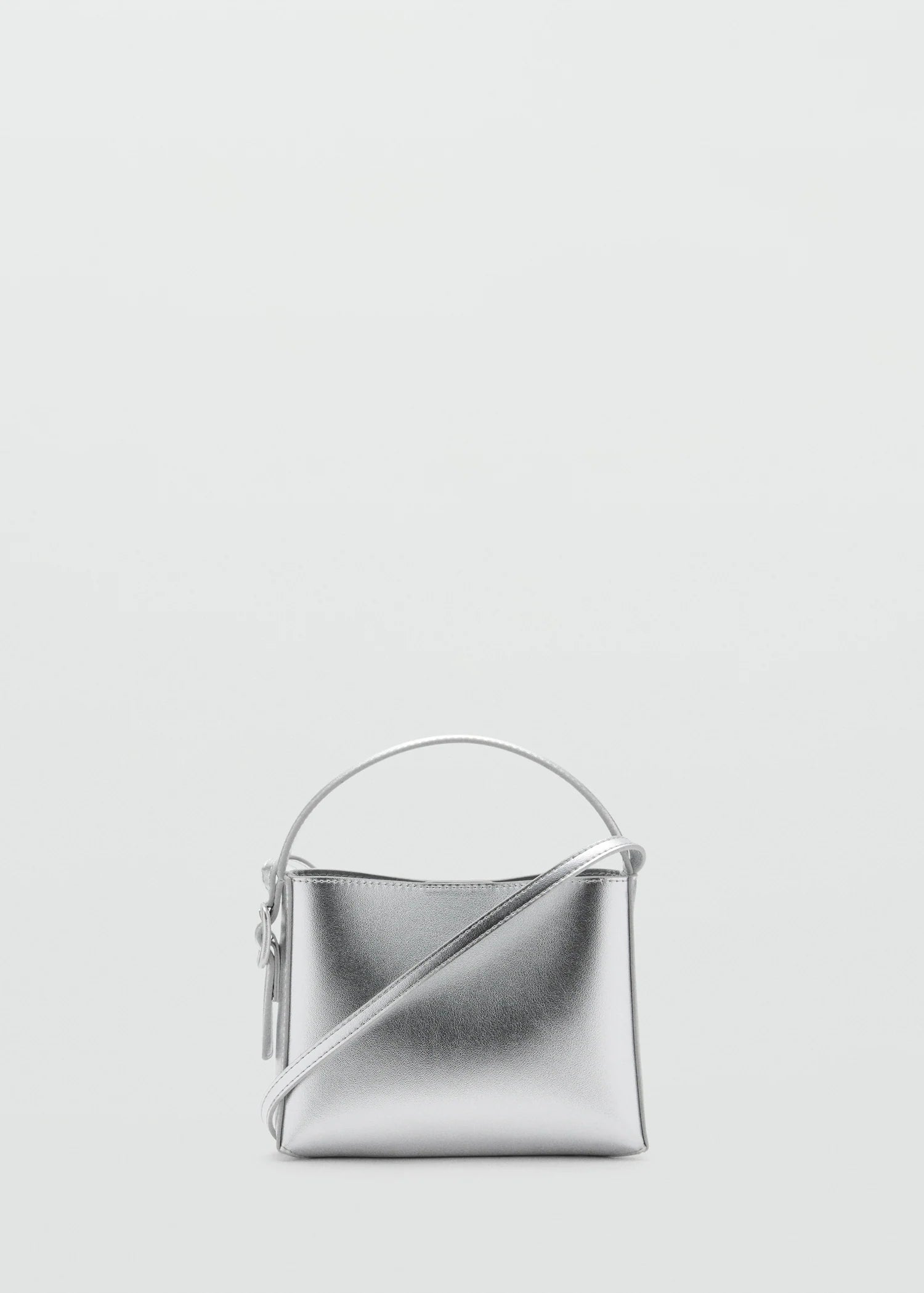 Sac argenté à bandoulière-Mango