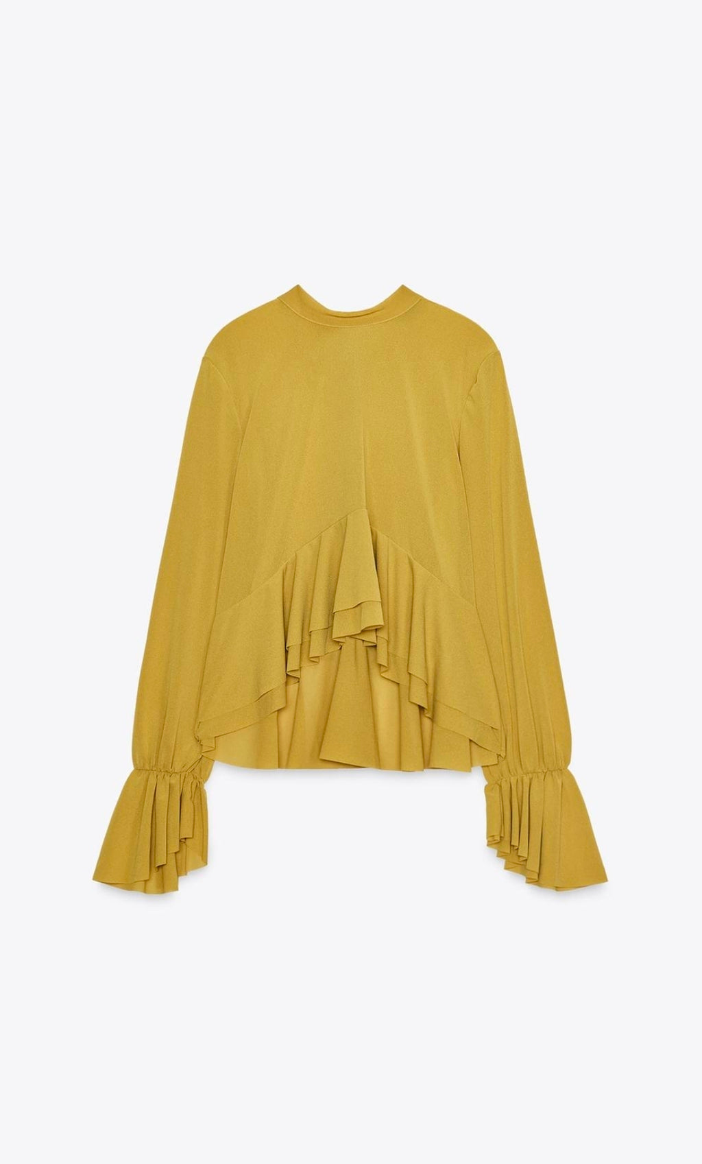 Blouse fluide à volant - Zara