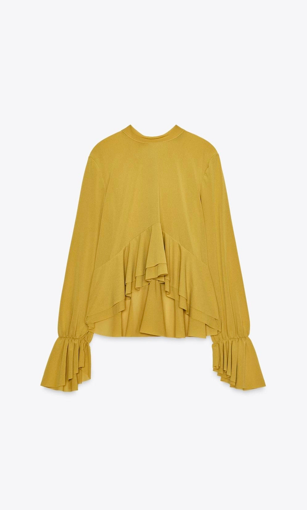 Blouse fluide à volant - Zara