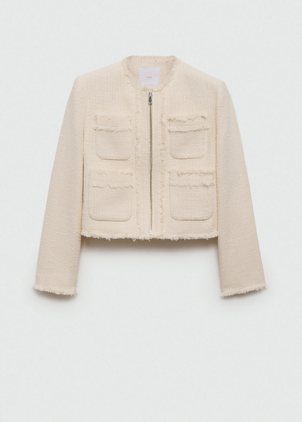 veste tweed zippée Mango