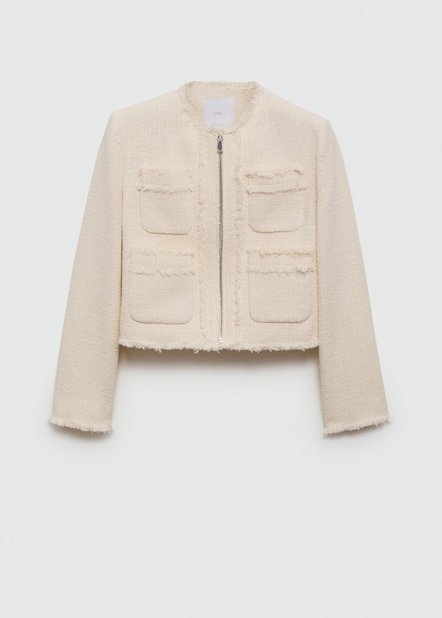 veste tweed zippée Mango