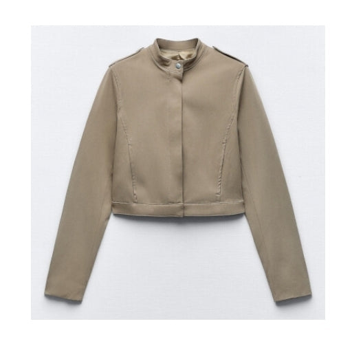 ZARA - Blouson - coton-kaki
