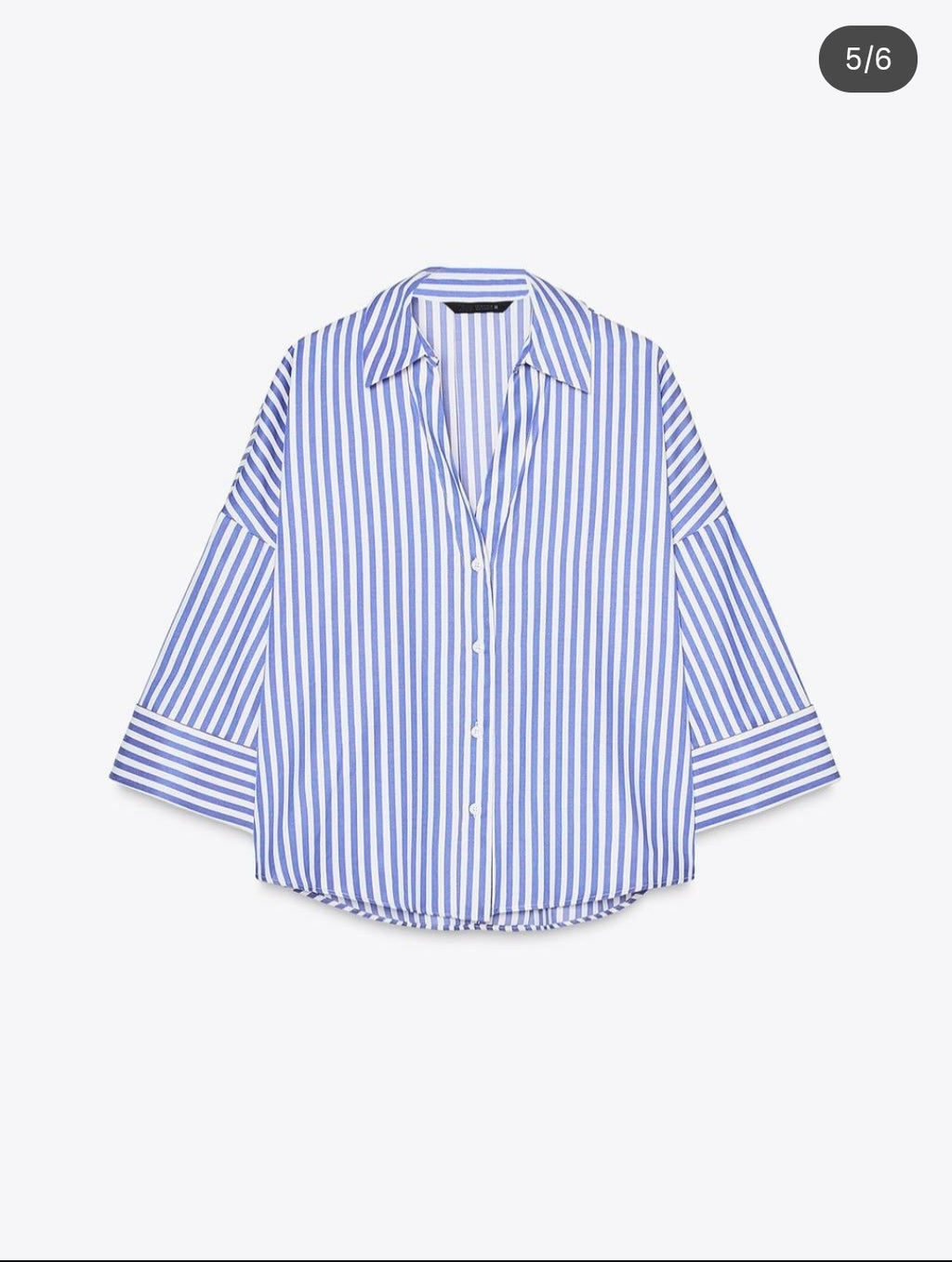 Chemise à rayures bleu-Zara