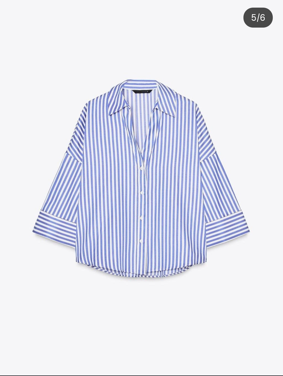 Chemise à rayures bleu-Zara