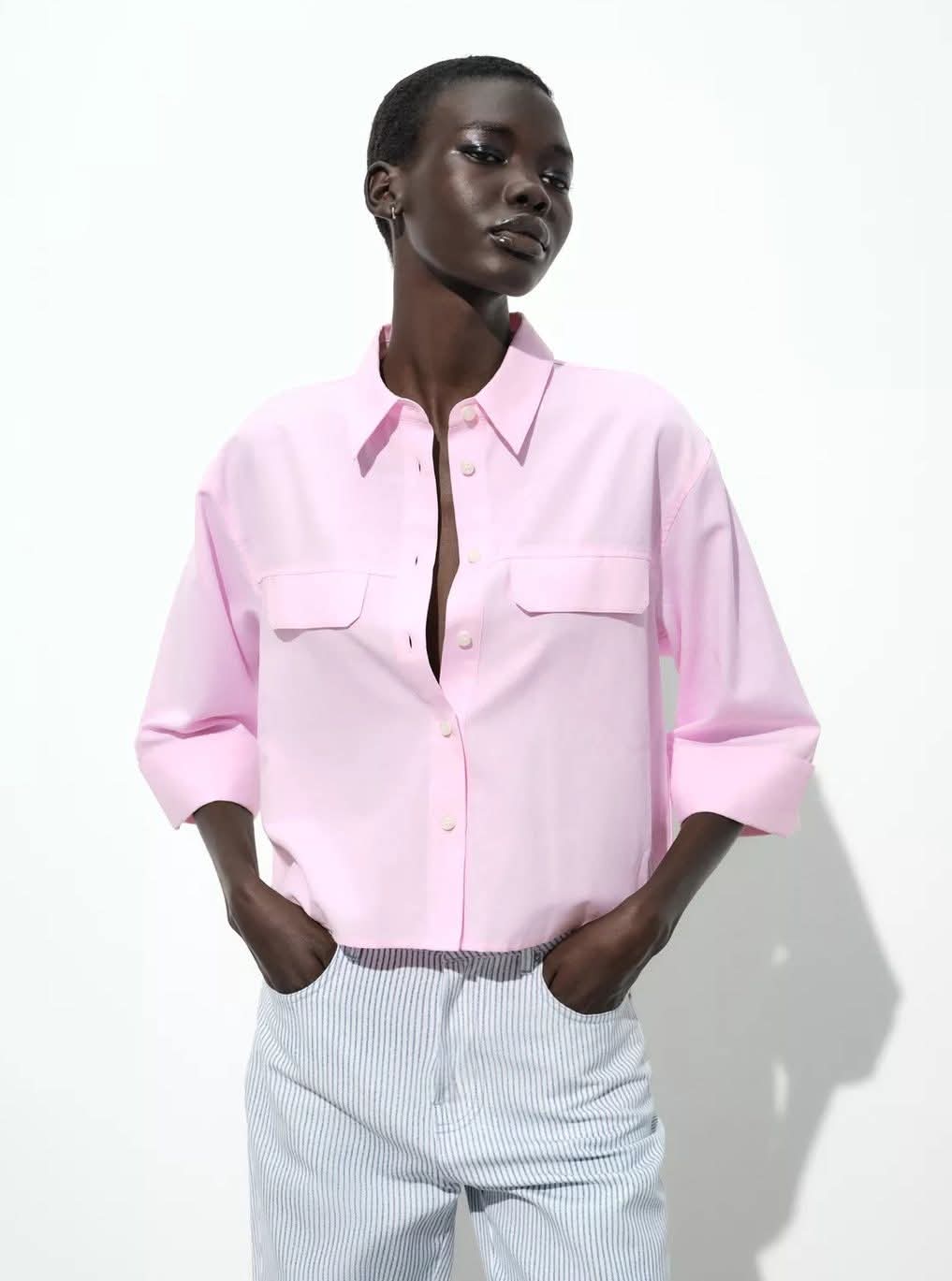 Chemise Courte Oversize ZARA