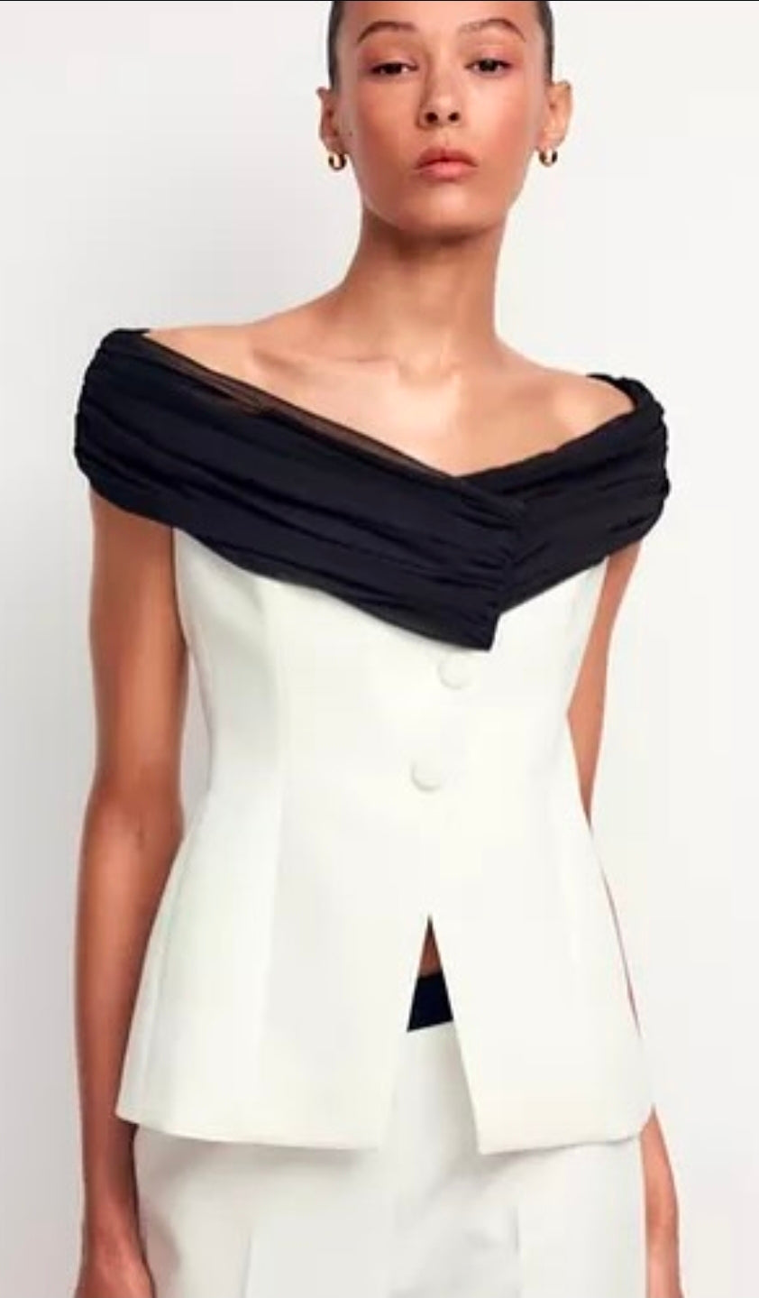 Costume  noir et blanc - Zara