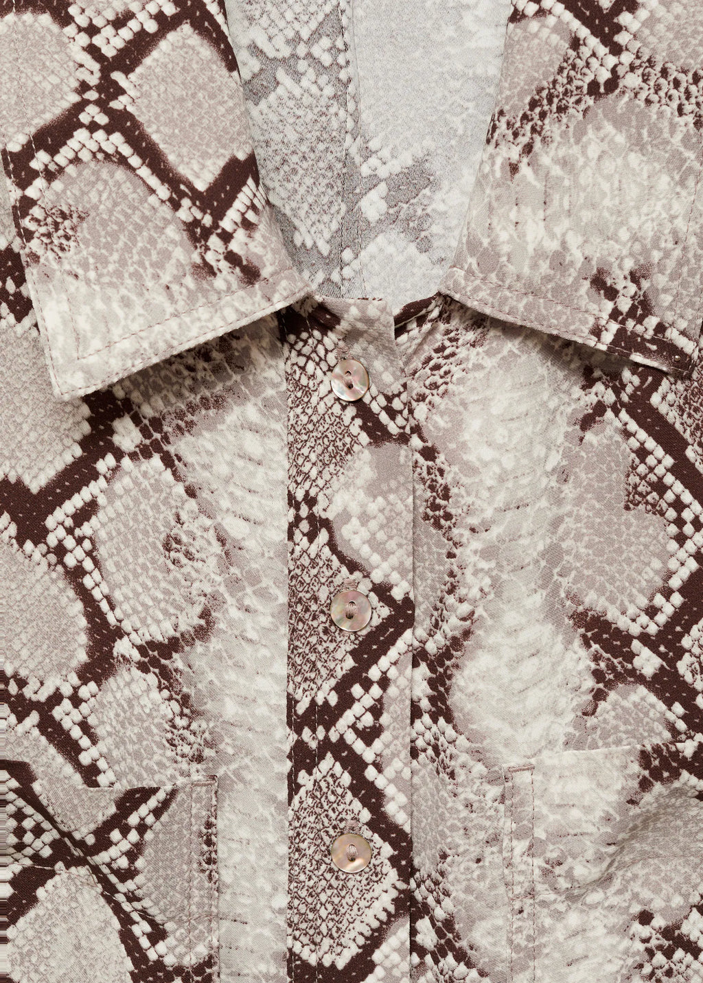 Robe chemisier en imprimé serpent-Mango