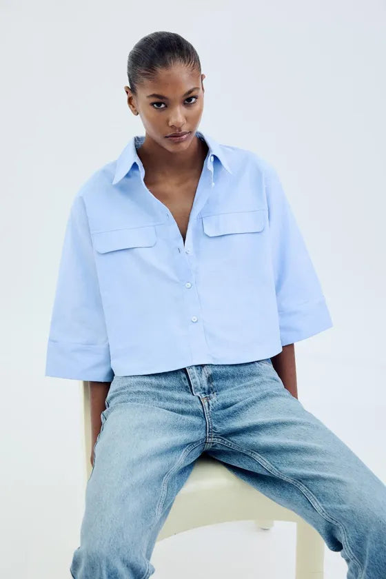 Chemise Courte Oversize ZARA