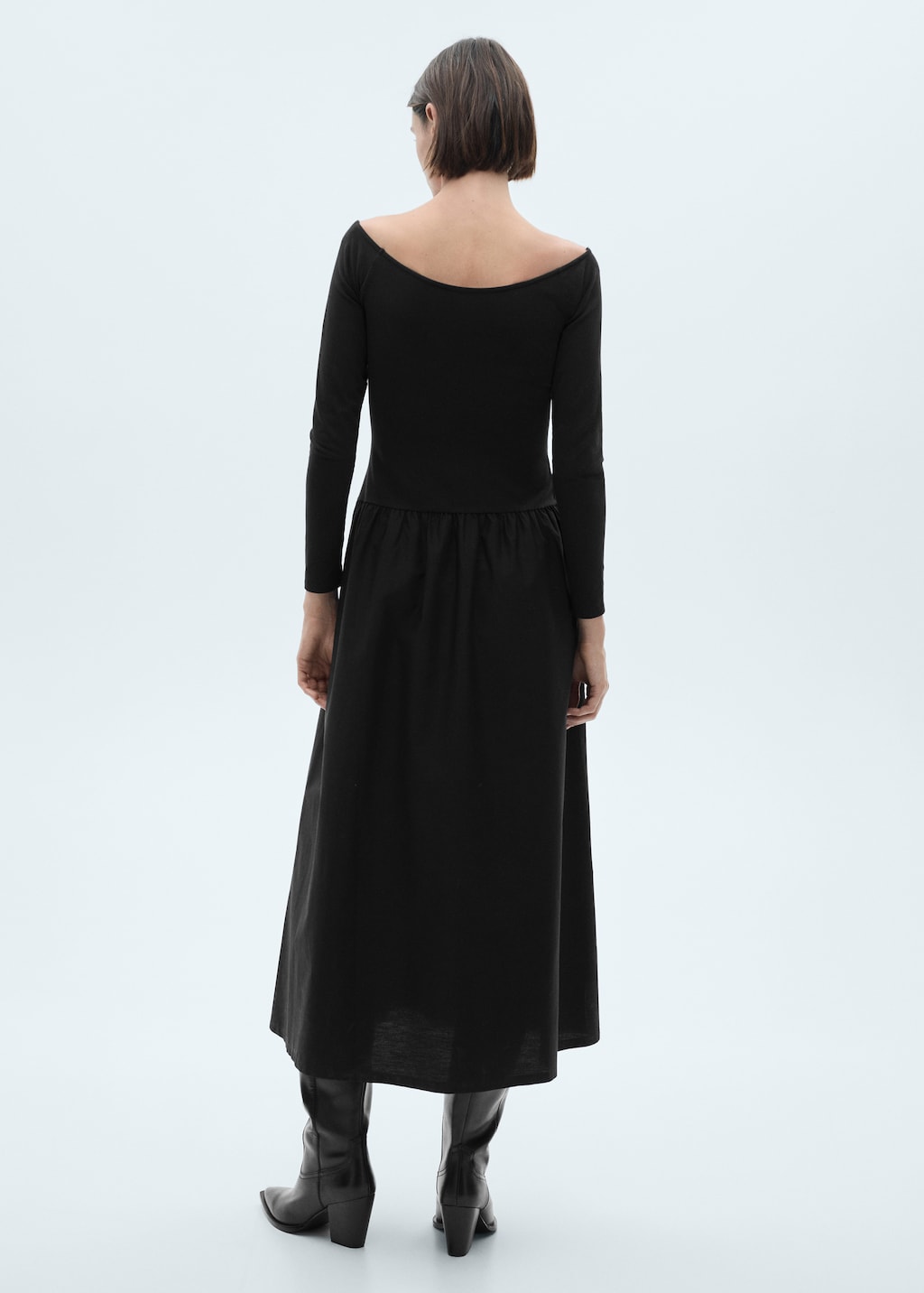 Robe combiné Bi-matiére - Mango