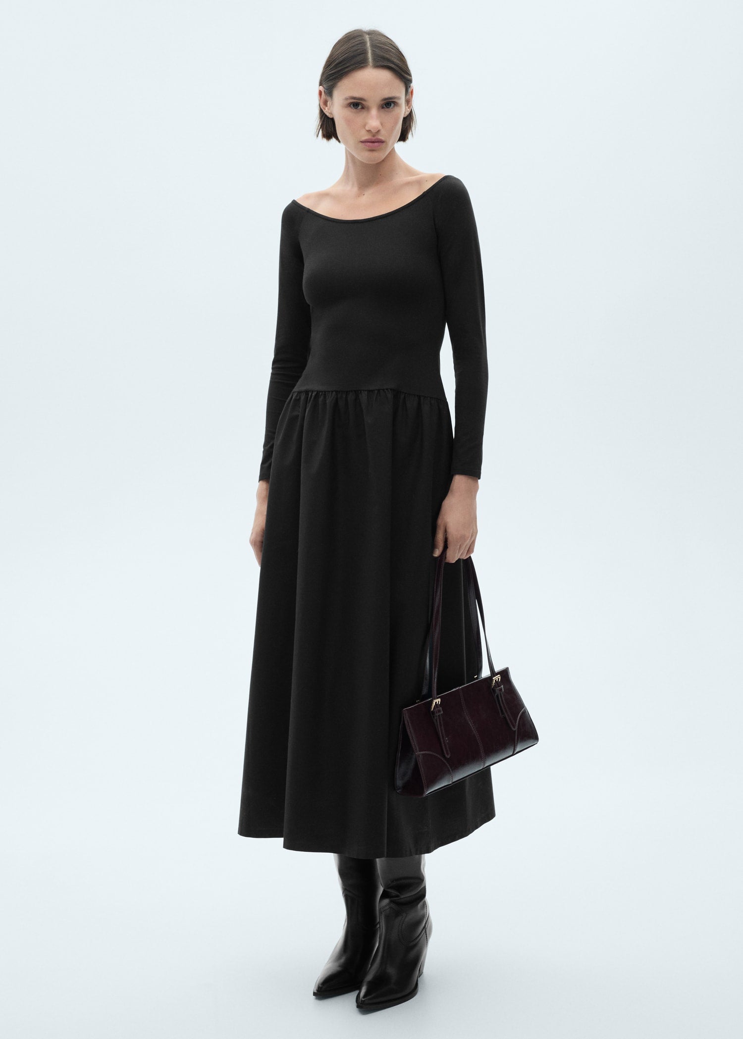 Robe combiné Bi-matiére - Mango