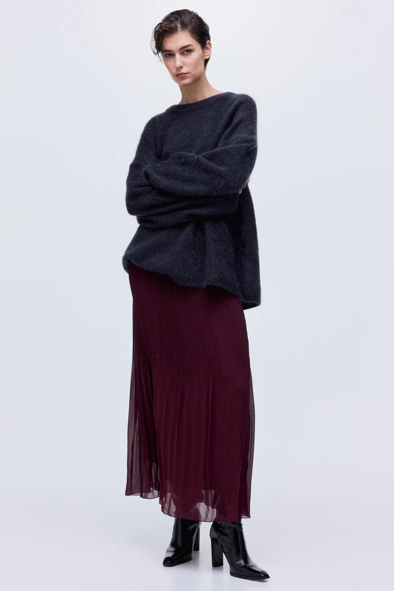 JUPE EN MOUSSELINE PLISSÉE -H&M