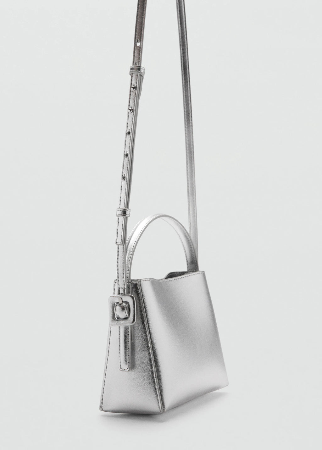 Sac argenté à bandoulière-Mango