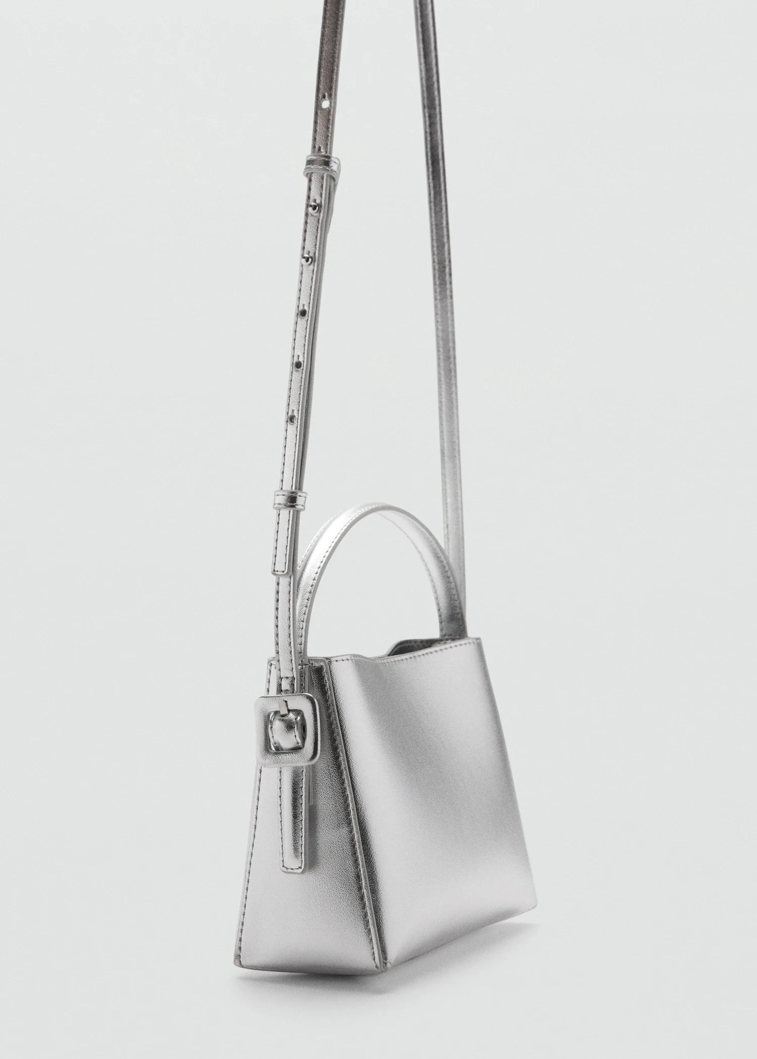 Sac argenté à bandoulière-Mango