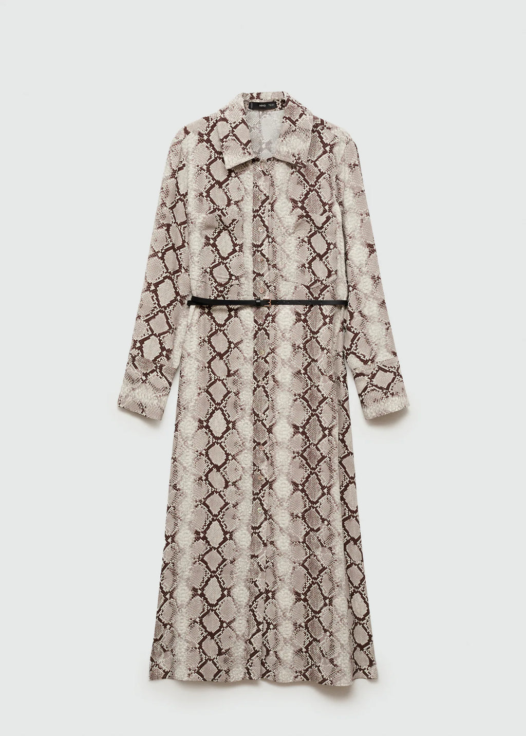 Robe chemisier en imprimé serpent-Mango