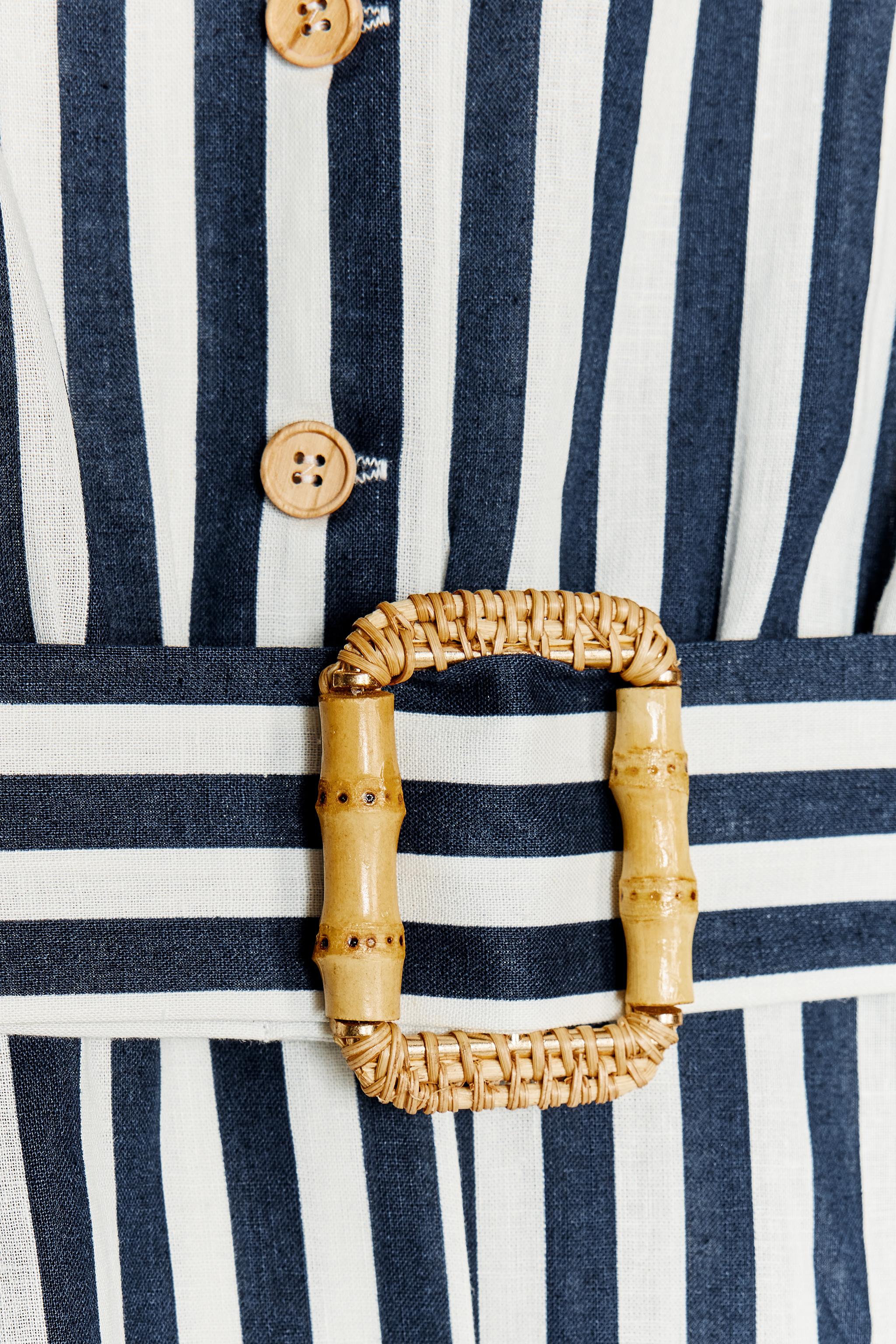Robe Lin manches trois quarts -Zara