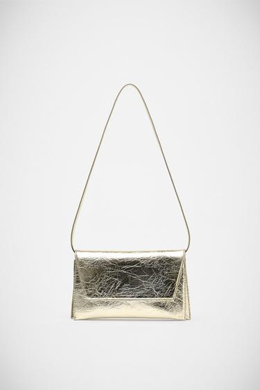 Mini sac dorée avec bandoulière-Zara