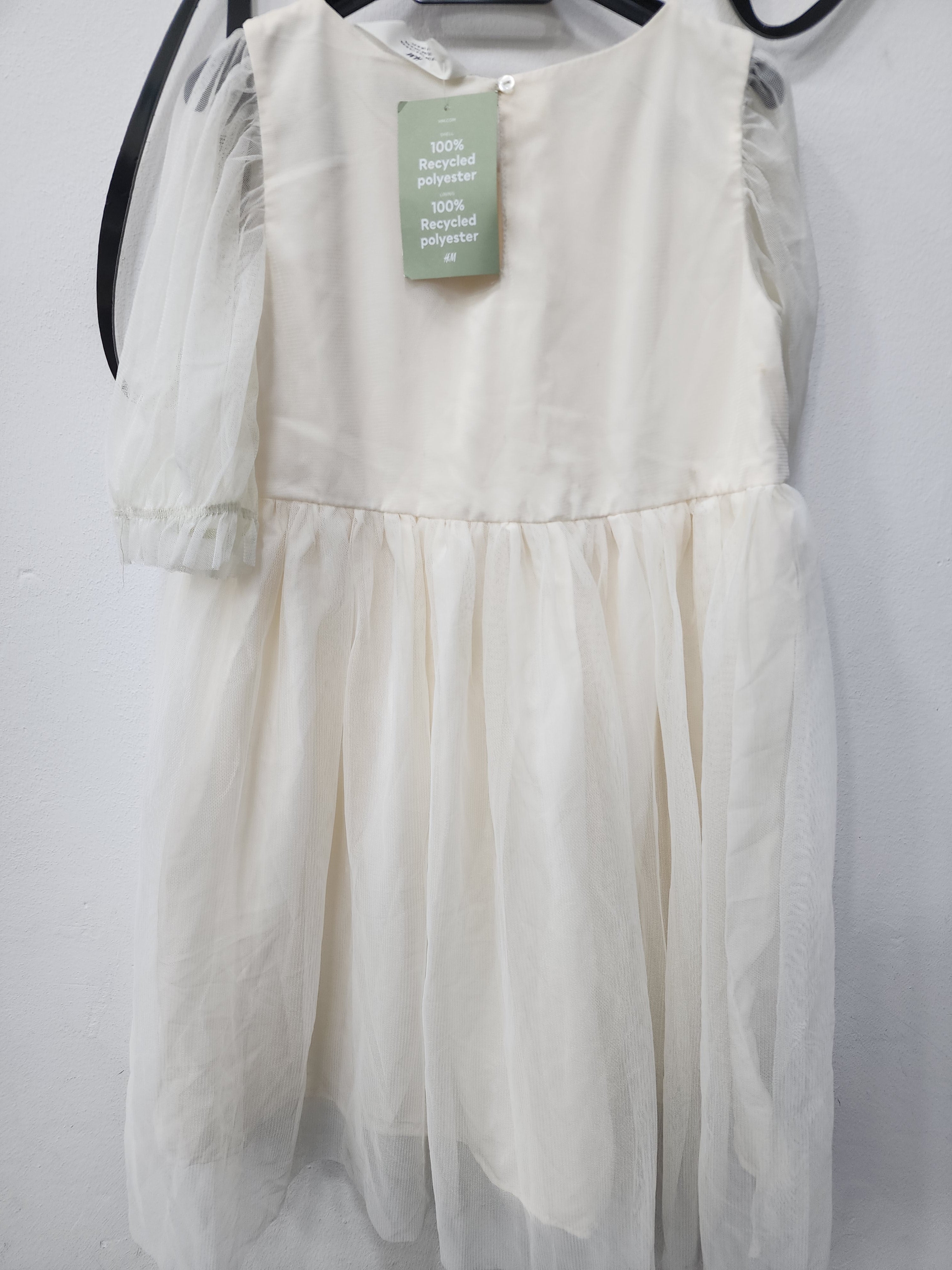 robe de fête pour fille de couleur crème