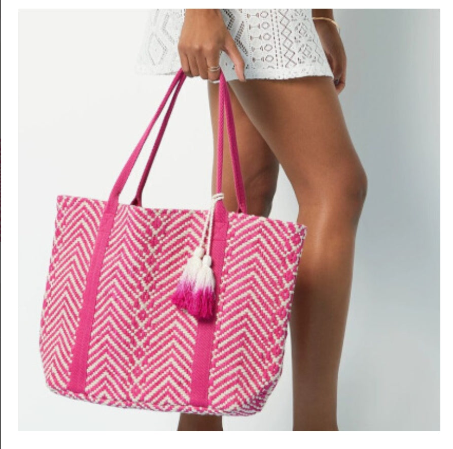Sac de plage rose fushia- Etam