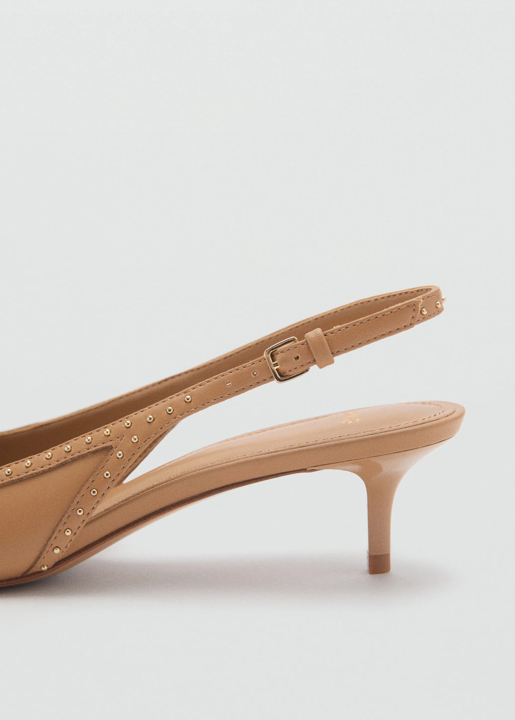 Chaussures talon kitten heel cloutées - Mango