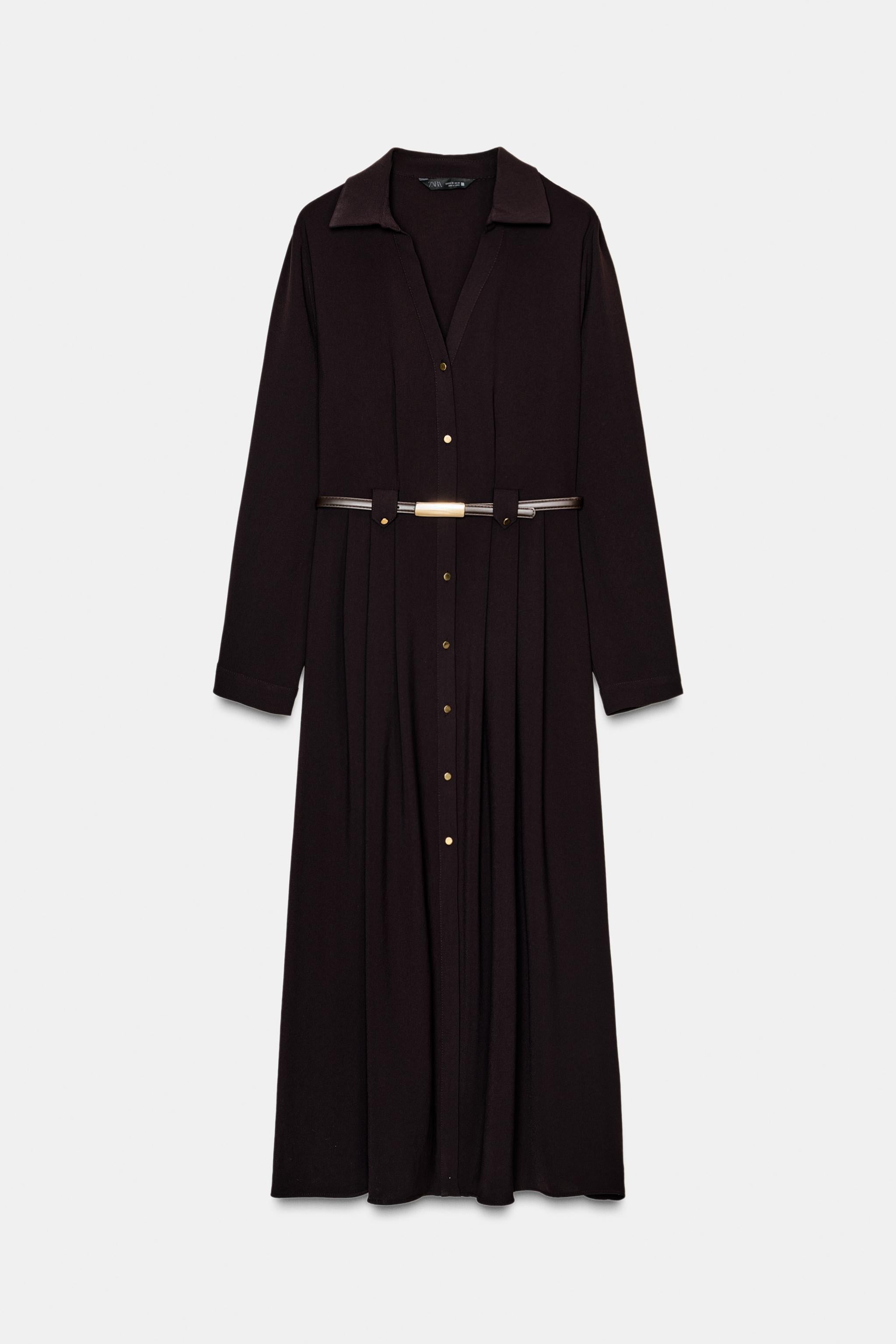 Robe marron - ZARA
