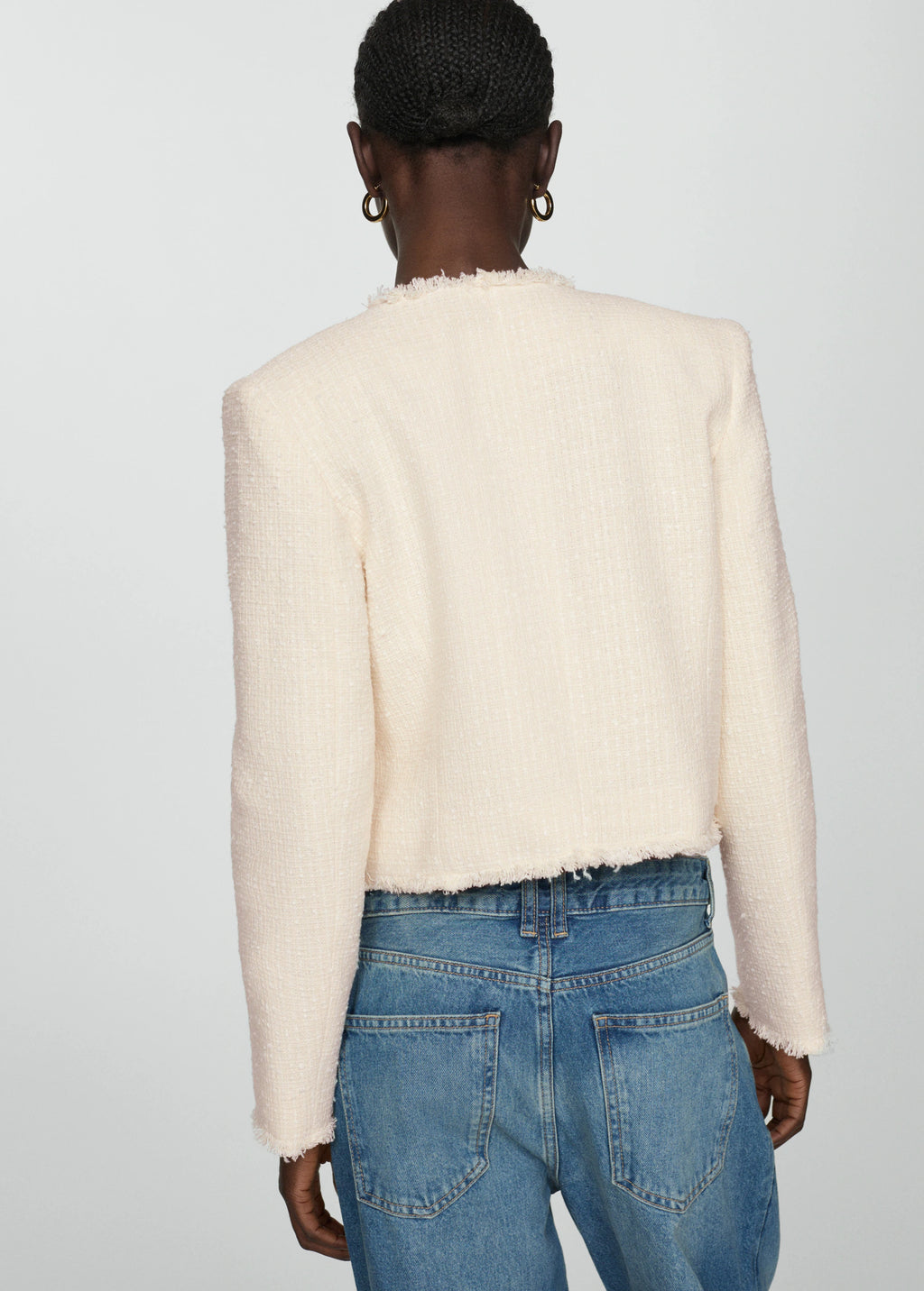 veste tweed zippée Mango