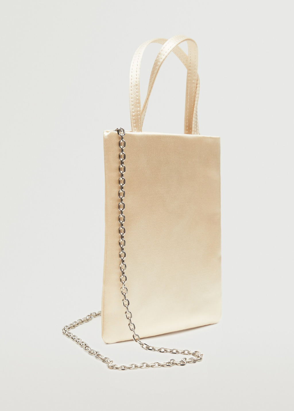 Mini sac satiné beige - Mango