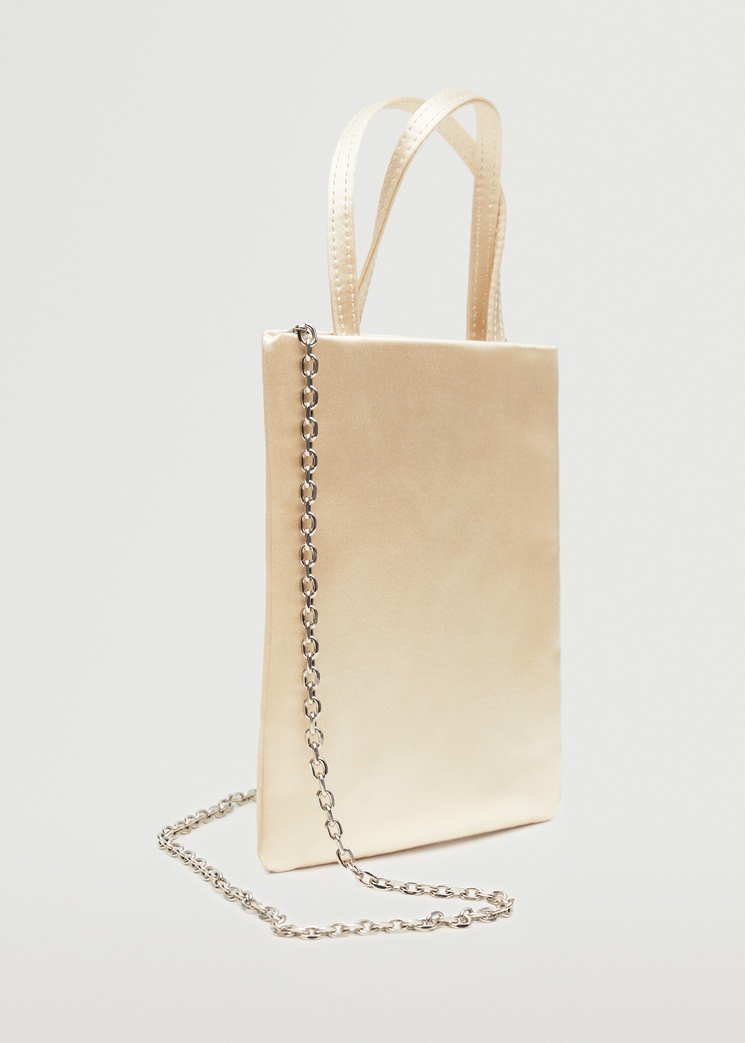 Mini sac satiné beige - Mango