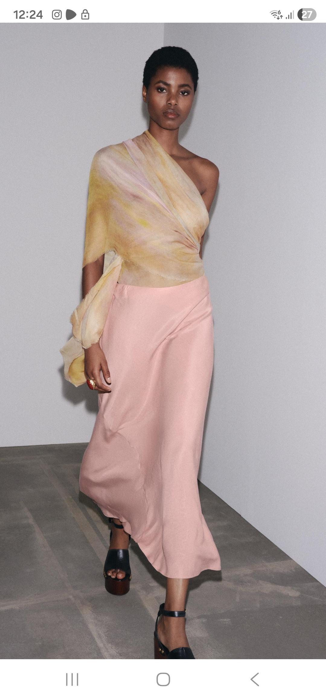 Jupe longue satiné - zara