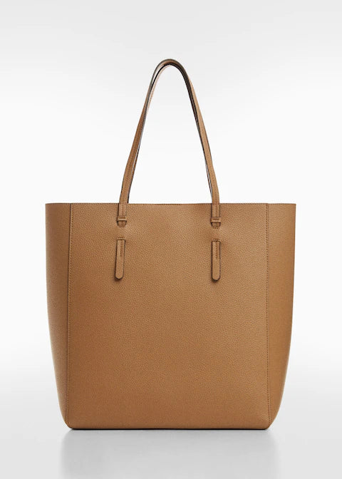 Sac shopper marron-Mango