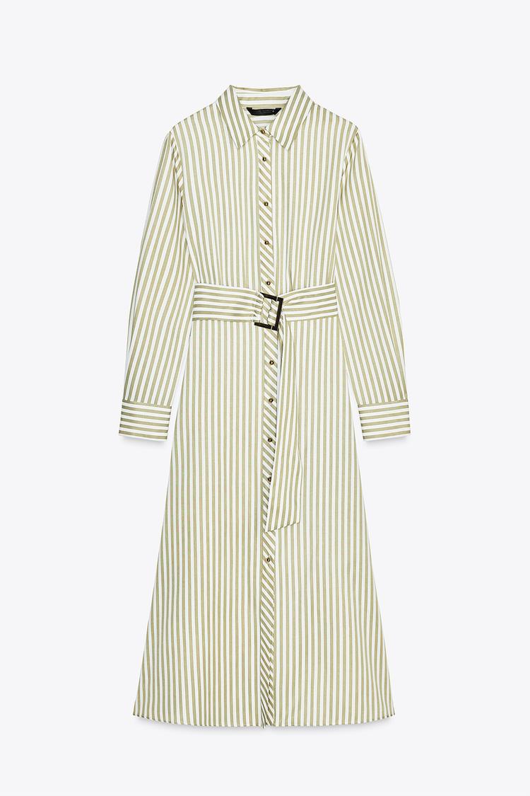 Robe chemise manche longue-zara