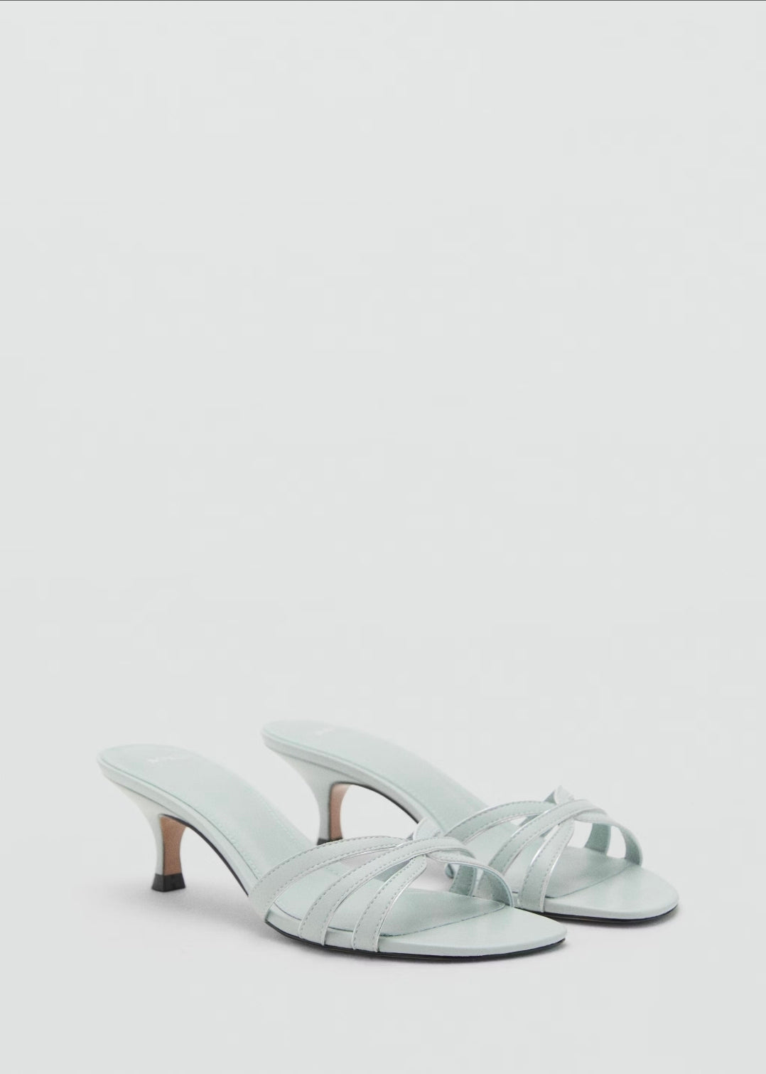 SANDALES MNG LANIÈRES TALON KITTEN HEEL