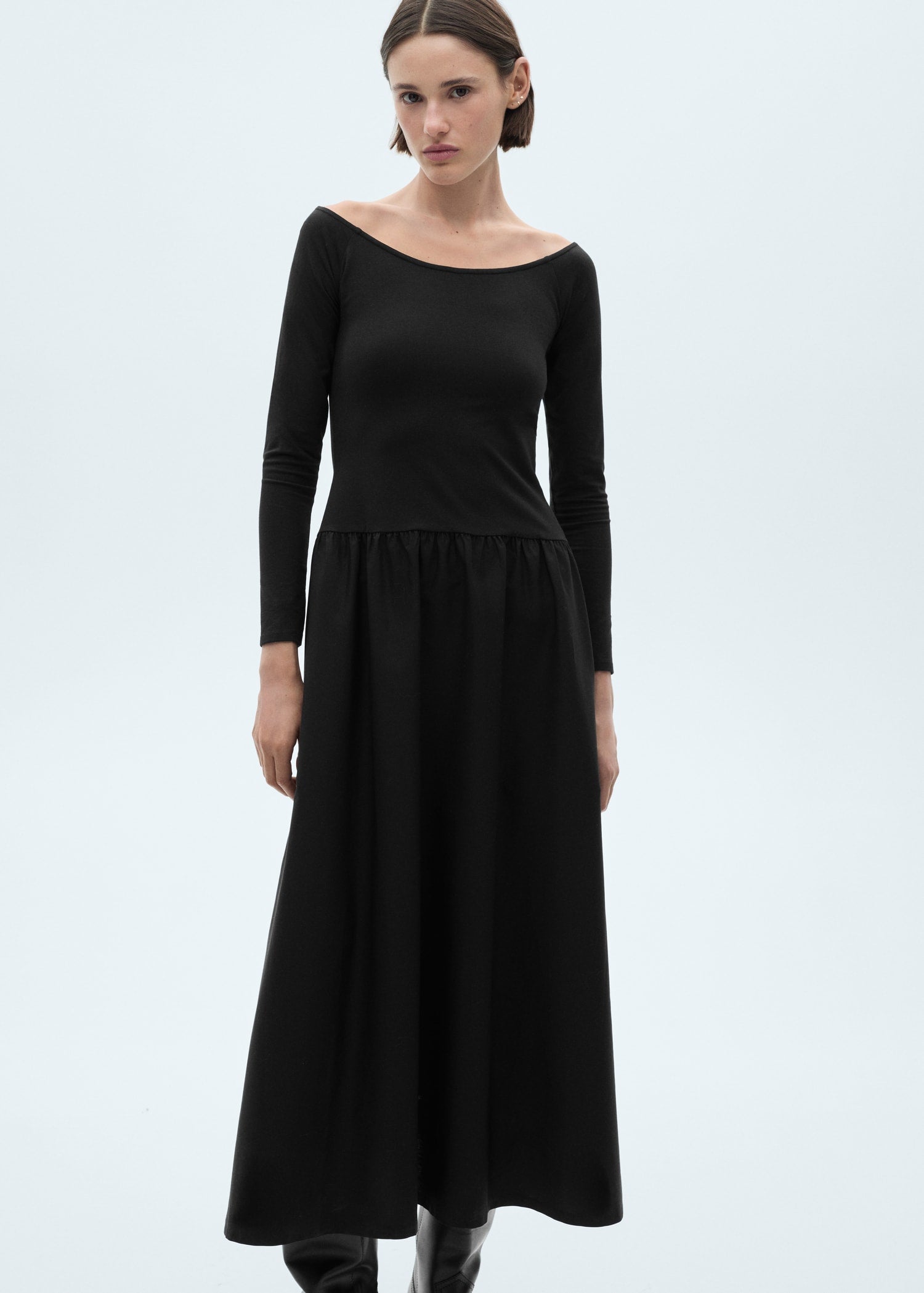 Robe combiné Bi-matiére - Mango