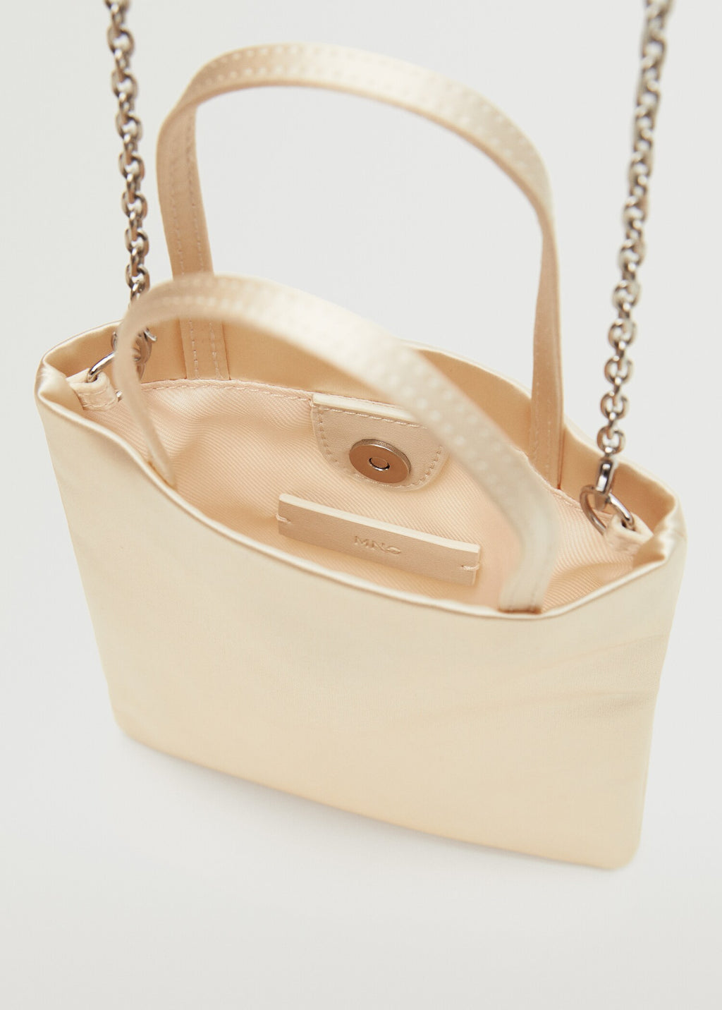 Mini sac satiné beige - Mango
