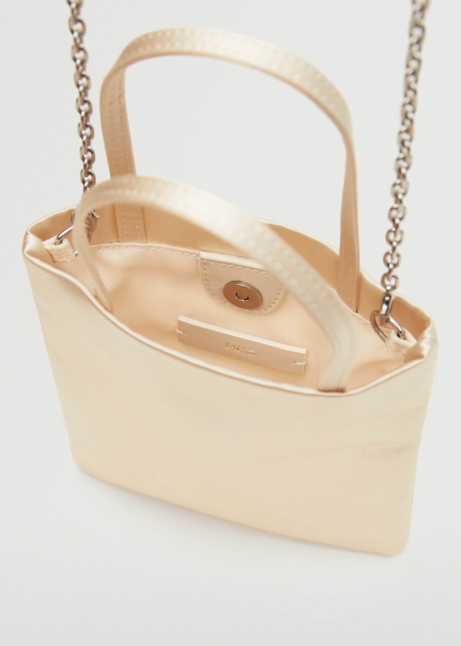 Mini sac satiné beige - Mango